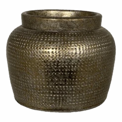 Bloempot Marrakesh - D18 X H14cm - Zilver Goud