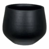 Bloempot Petra - D23 X H20cm - Mat Zwart -Huisdecoratie bloempot petra d23xh20cm mat zwart bloempot 1