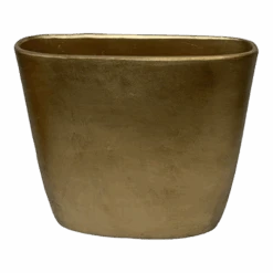 Bloempot Shanon Ovaal - L38 X B16 X H38cm - Mat Goud