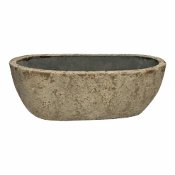 Bloempot Shanon Ovaal - L45 X B18 X H16cm - Cream