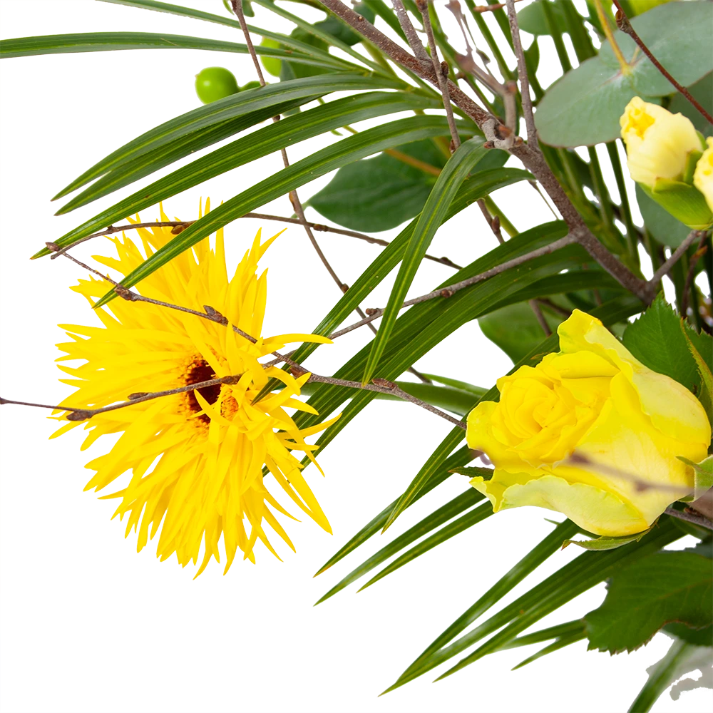 Boeket Vrolijk Geel Middel 5 Boeket Vrolijk Geel Middel - Afbeelding 3