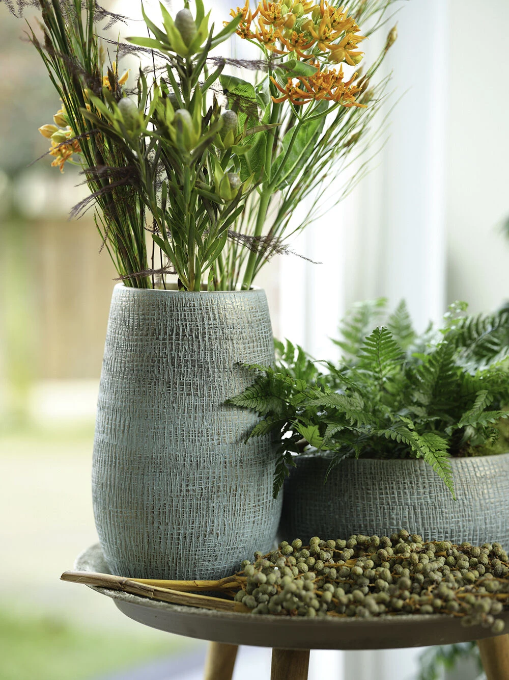 Bloempot Ryan Ovaal - L35 X B12 X H12cm - Shiny Blue 5 Bloempot Ryan Ovaal - L35 X B12 X H12cm - Shiny Blue - Afbeelding 3