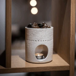 Geurchips Brander Fossil Rond Wit - ScentChips -Huisdecoratie geurchips brander fossil rond wit scentchips 2