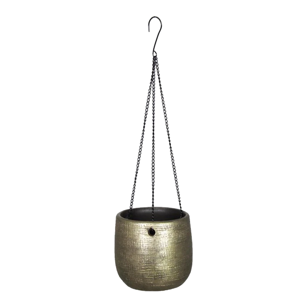 Hangpot Mira - D16 X H14cm - Goud 3 Hangpot Mira - D16 X H14cm - Goud