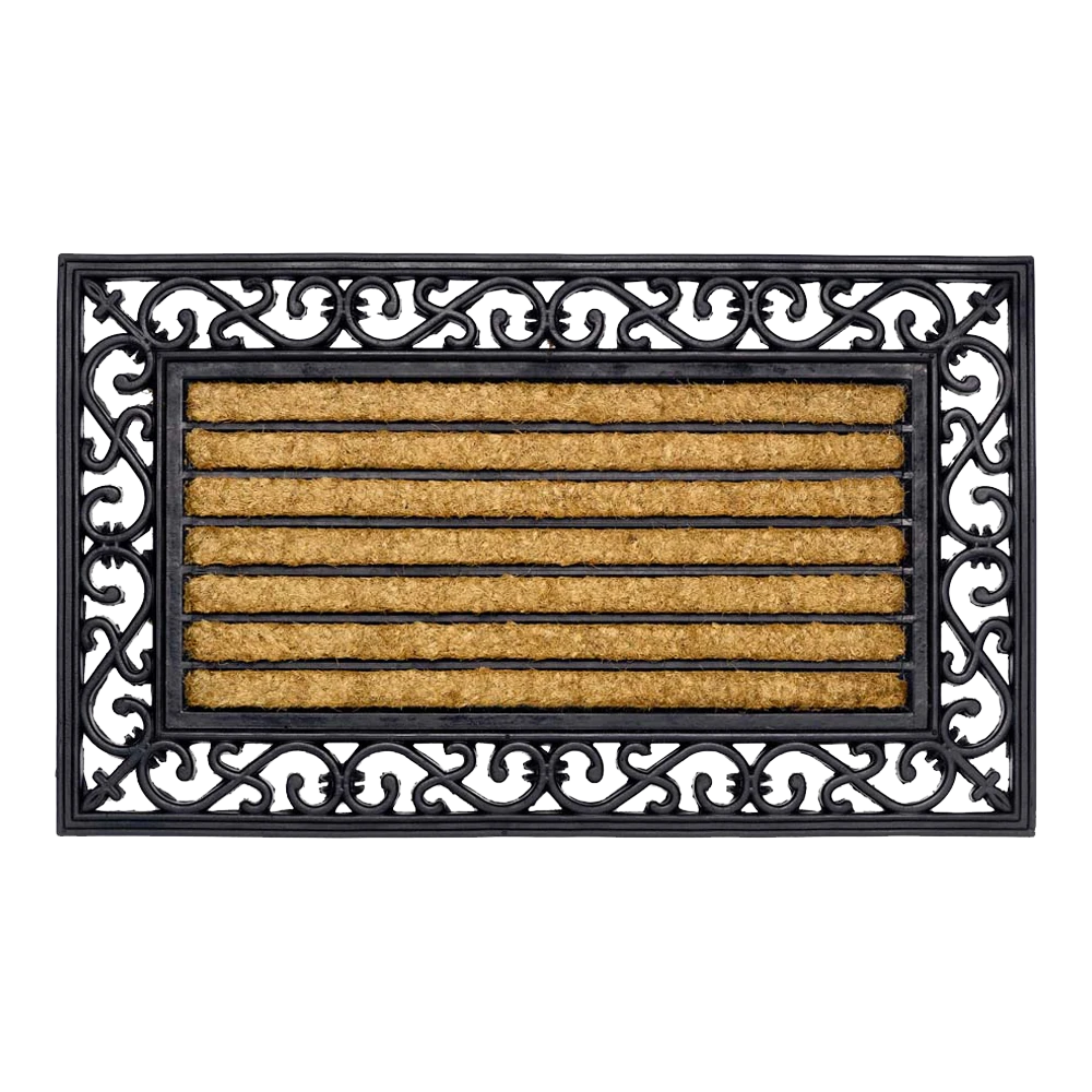 HAMAT Impala Brush Rectangle Kokosmat - 75x45cm - Naturel/Zwart - Deurmat 3 HAMAT Impala Brush Rectangle Kokosmat - 75x45cm - Naturel/Zwart - Deurmat