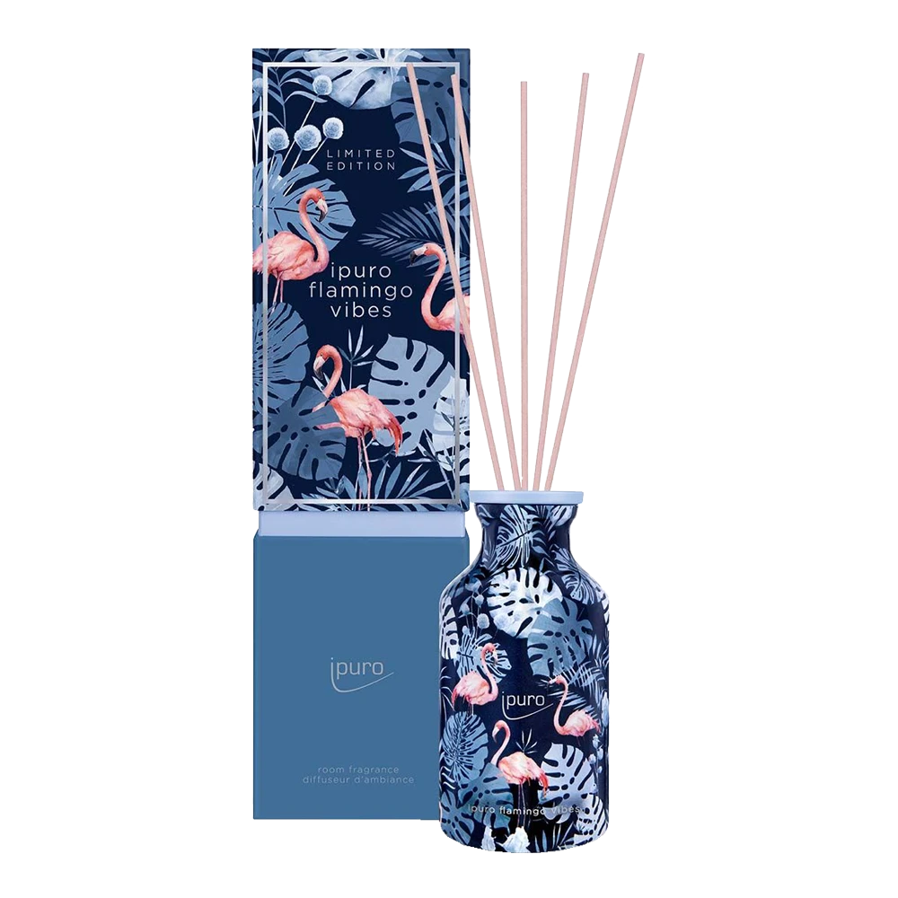 Ipuro Geurdiffuser Flamingo Vibes 240ml - Geurstokjes 3 Ipuro Geurdiffuser Flamingo Vibes 240ml - Geurstokjes