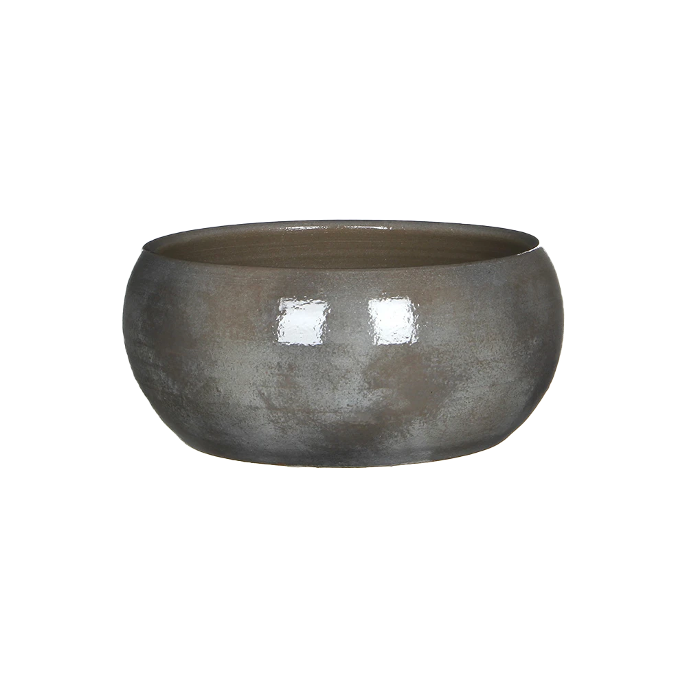 Plantenschaal Lester - D28 X H12cm - Donkergrijs 3 Plantenschaal Lester - D28 X H12cm - Donkergrijs