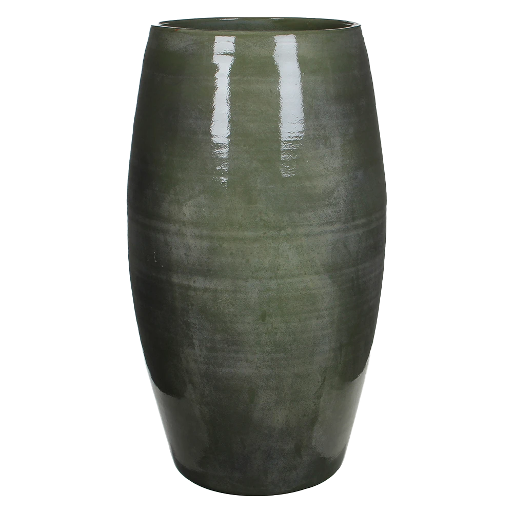 Bloempot Lester Hoog - D39 X H70cm - Groen 3 Bloempot Lester Hoog - D39 X H70cm - Groen