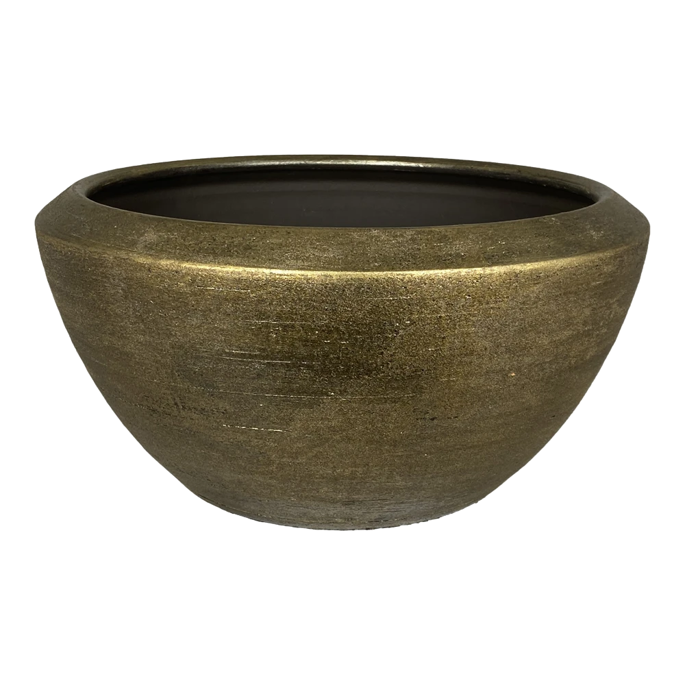 Plantenschaal Kos - D55 X H22cm - Goud 3 Plantenschaal Kos - D55 X H22cm - Goud