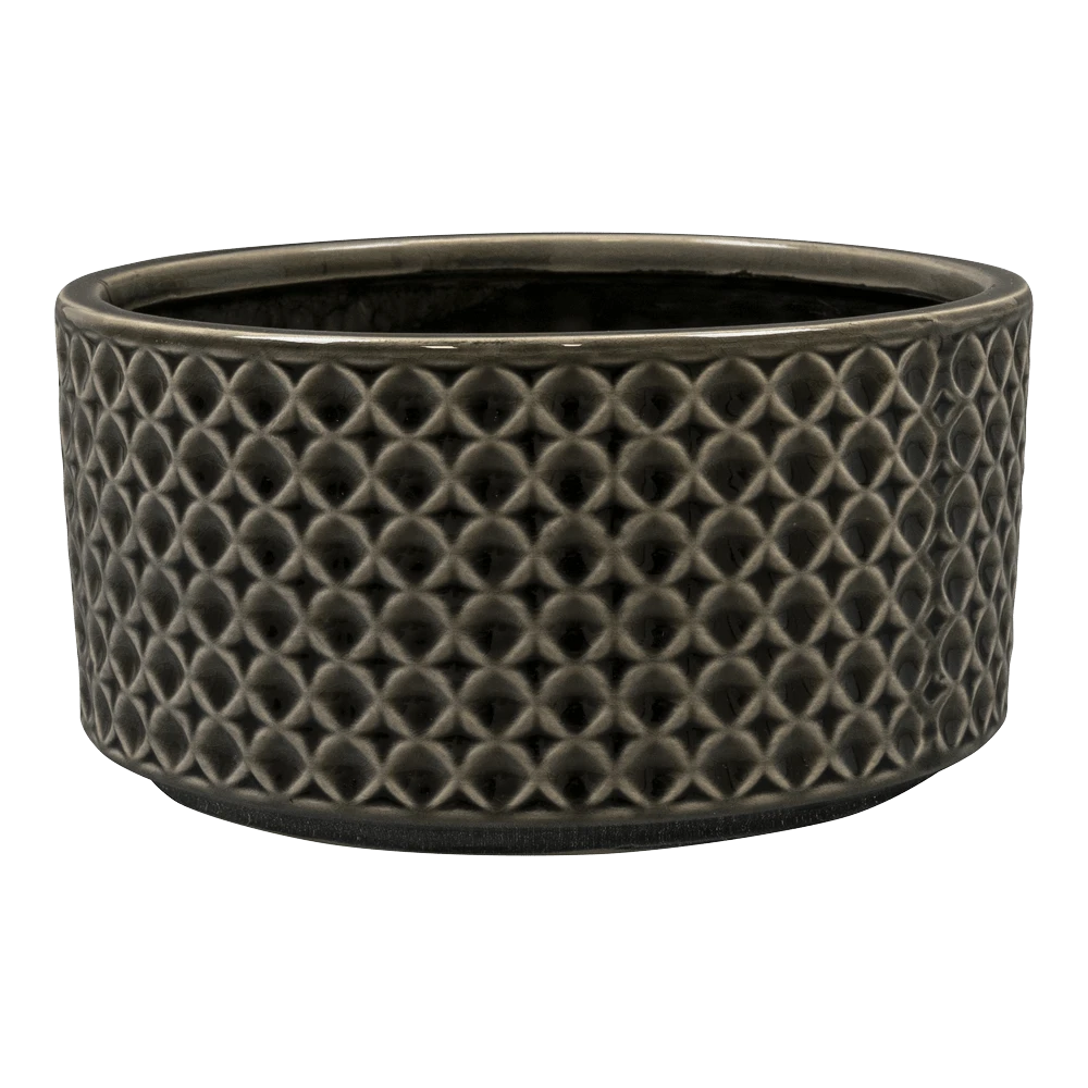 Plantenschaal Thies - D20 X H10cm - Antraciet 3 Plantenschaal Thies - D20 X H10cm - Antraciet
