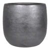 Bloempot Mira - D49 X H45cm - Antraciet -Huisdecoratie pot mira d49 h45cm industrieel zwart bloempot antraciet 1