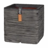 Capi Plantenbak Vierkant Nature Rib NL - L40 X B40 X H40cm - Antraciet -Huisdecoratie pot vierkant rib nl 40x40x40 antraciet plantenbak 1 5