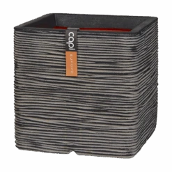 Capi Plantenbak Vierkant Nature Rib NL - L40 X B40 X H40cm - Antraciet