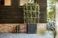 Capi Plantenbak Vierkant Nature Rib NL - L50 X B50 X H50cm - Zwart -Huisdecoratie pot vierkant rib nl 50x50x50 zwart plantenbak 7 8