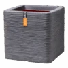 Capi Plantenbak Vierkant Nature Rib NL - L40 X B40 X H40cm - Donkergrijs -Huisdecoratie pot vierkant rib nl donkergrijs plantenbak 1 5