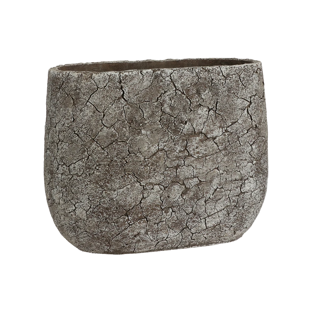 Bloempot Thomas Ovaal - L27.5 X B15.5 X H21.5cm - Off White