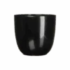 Bloempot Tusca - D25 X H23cm - Zwart 1 Bloempot Tusca - D25 X H23cm - Zwart -Huisdecoratie tusca pot rond zwart h23xd25cm bloempot 1 4