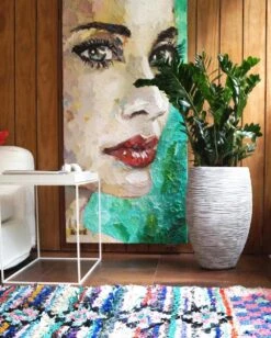 Capi Bloempot Hoog Nature Elegant Deluxe Rib NL - D38 X H58cm - Ivoor -Huisdecoratie vaas elegant deluxe rib nl 40x60 ivoor bloempot 6 8