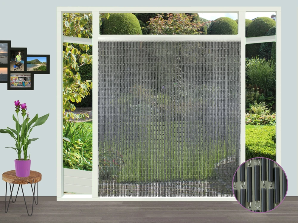 Vliegengordijn - Antraciet - 100 X 232cm - Sun-Arts 5 Vliegengordijn - Antraciet - 100 X 232cm - Sun-Arts - Afbeelding 3