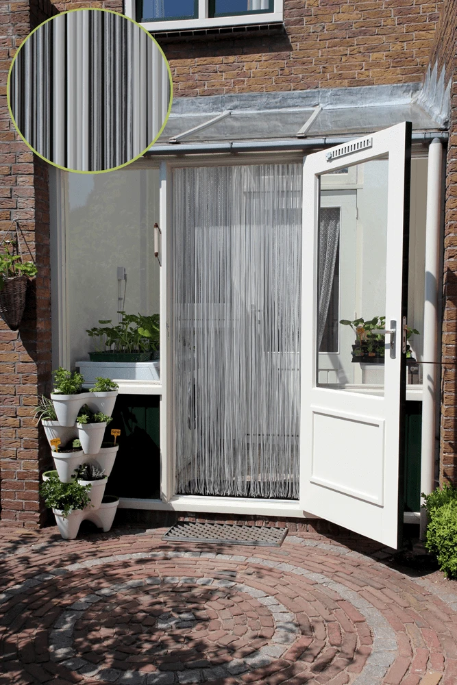 Vliegengordijn Palermo - Transparant/Wit - 100 X 232cm - Sun-Arts - Afbeelding 4