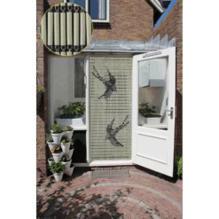 Vliegengordijn Zwaluwen - Creme/Zwart - 90 X 210cm - Sun-Arts 13 Vliegengordijn Zwaluwen - Creme/Zwart - 90 X 210cm - Sun-Arts -Huisdecoratie vliegengordijn zwaluwen creme zwart 90 x 210cm sun arts 90 4 4