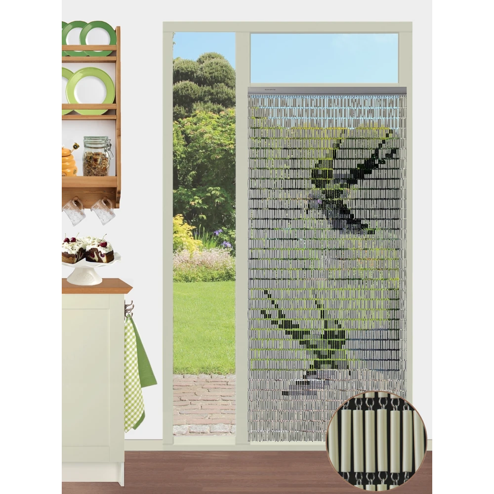 Vliegengordijn Zwaluwen - Creme/Zwart - 90 X 210cm - Sun-Arts 8 Vliegengordijn Zwaluwen - Creme/Zwart - 90 X 210cm - Sun-Arts - Afbeelding 6