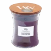 Woodwick Black Plum Cognac Medium Candle - Geurkaars -Huisdecoratie woodwick black plum cognac medium geurskaars 1 5
