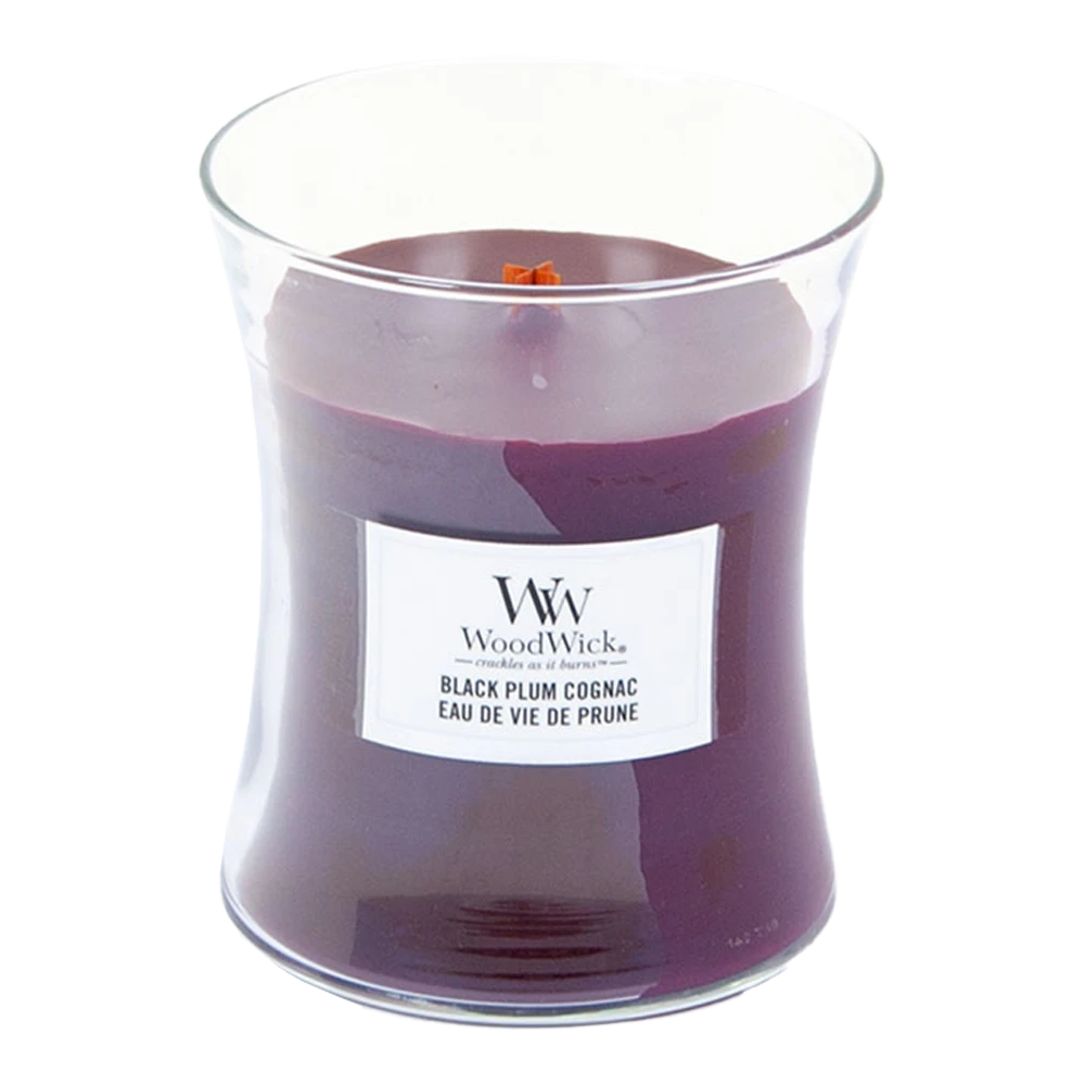 Woodwick Black Plum Cognac Medium Candle - Geurkaars 4 Woodwick Black Plum Cognac Medium Candle - Geurkaars - Afbeelding 2