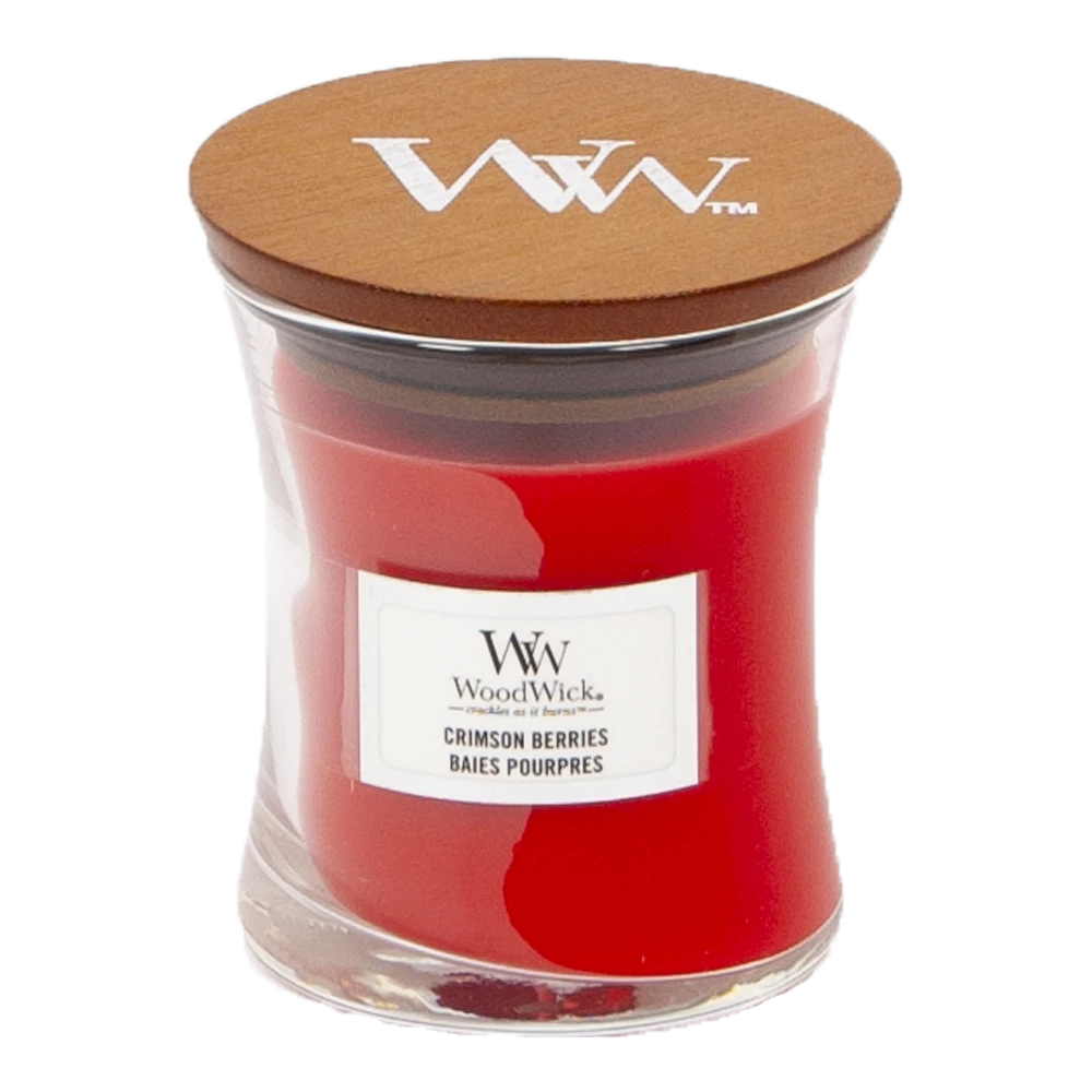 Woodwick Crimson Berries Mini Candle - Geurkaars 3 Woodwick Crimson Berries Mini Candle - Geurkaars