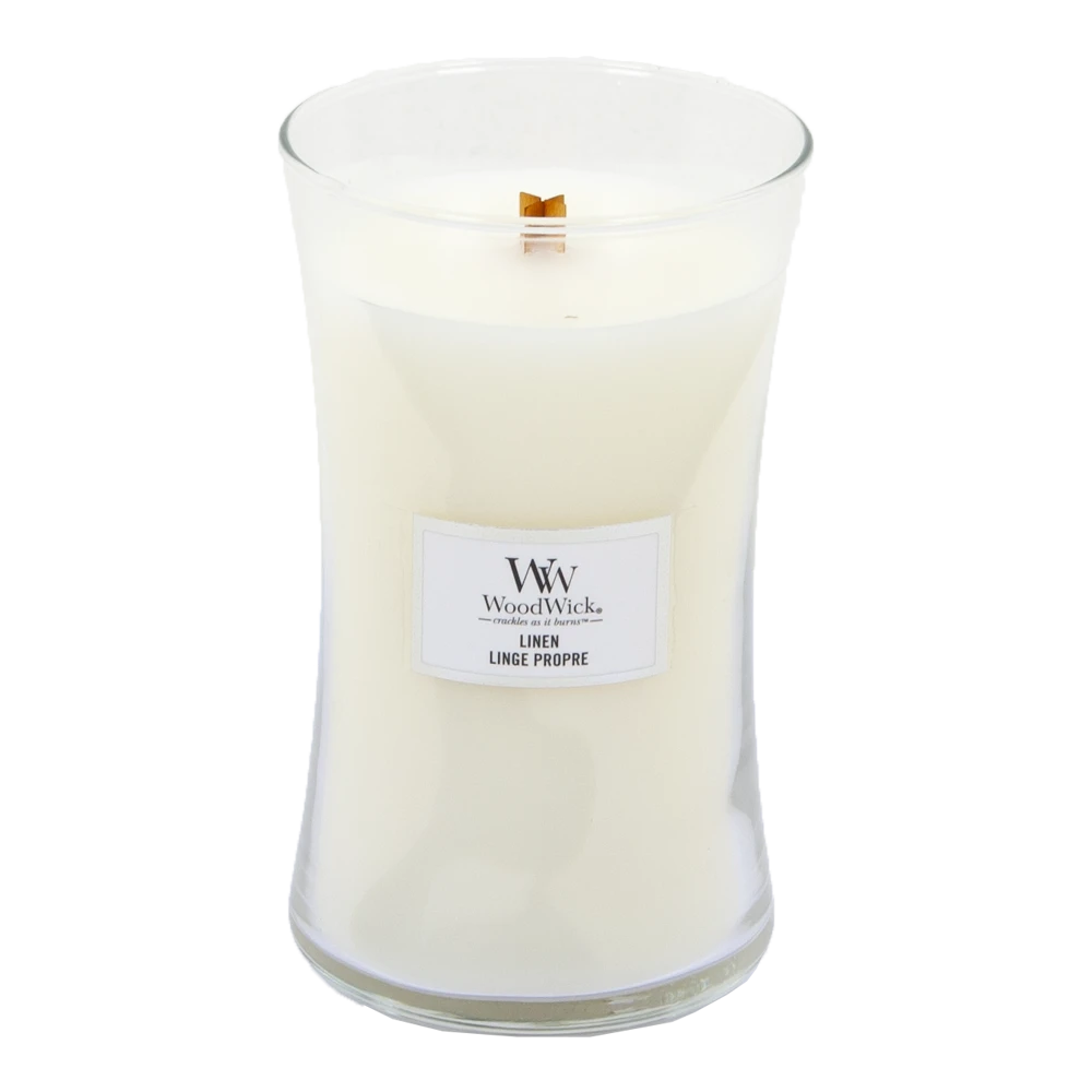 Woodwick Linen Large Candle - Geurkaars 4 Woodwick Linen Large Candle - Geurkaars - Afbeelding 2