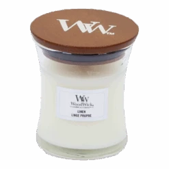 Woodwick Linen Medium Candle - Geurkaars