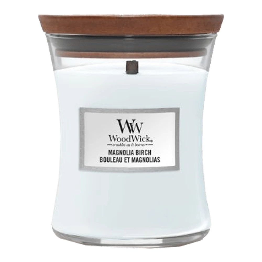Woodwick Magnolia Birch Medium Candle - Geurkaars 3 Woodwick Magnolia Birch Medium Candle - Geurkaars