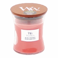 Woodwick Melon & Pink Quartz Mini Candle - Geurkaars