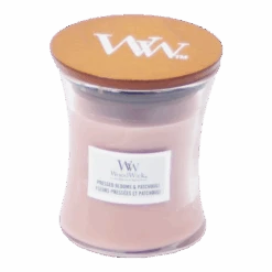 Woodwick Pressed Blooms & Patchouli Mini Candle - Geurkaars