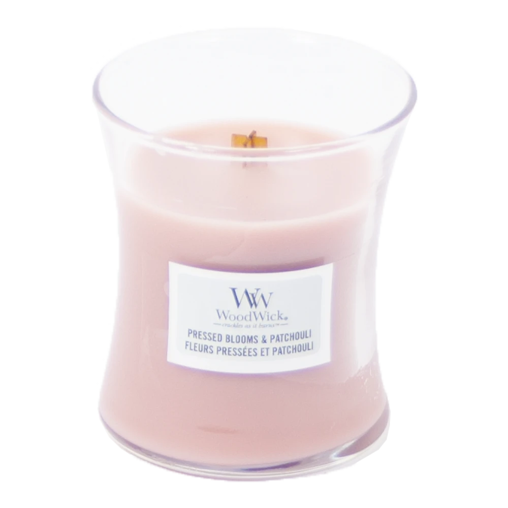 Woodwick Pressed Blooms & Patchouli Mini Candle - Geurkaars 4 Woodwick Pressed Blooms & Patchouli Mini Candle - Geurkaars - Afbeelding 2