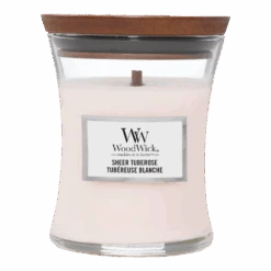 Woodwick Sheer Tuberose Medium Candle - Geurkaars