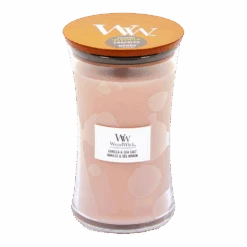 Woodwick Vanilla & Sea Salt Large Candle - Geurkaars