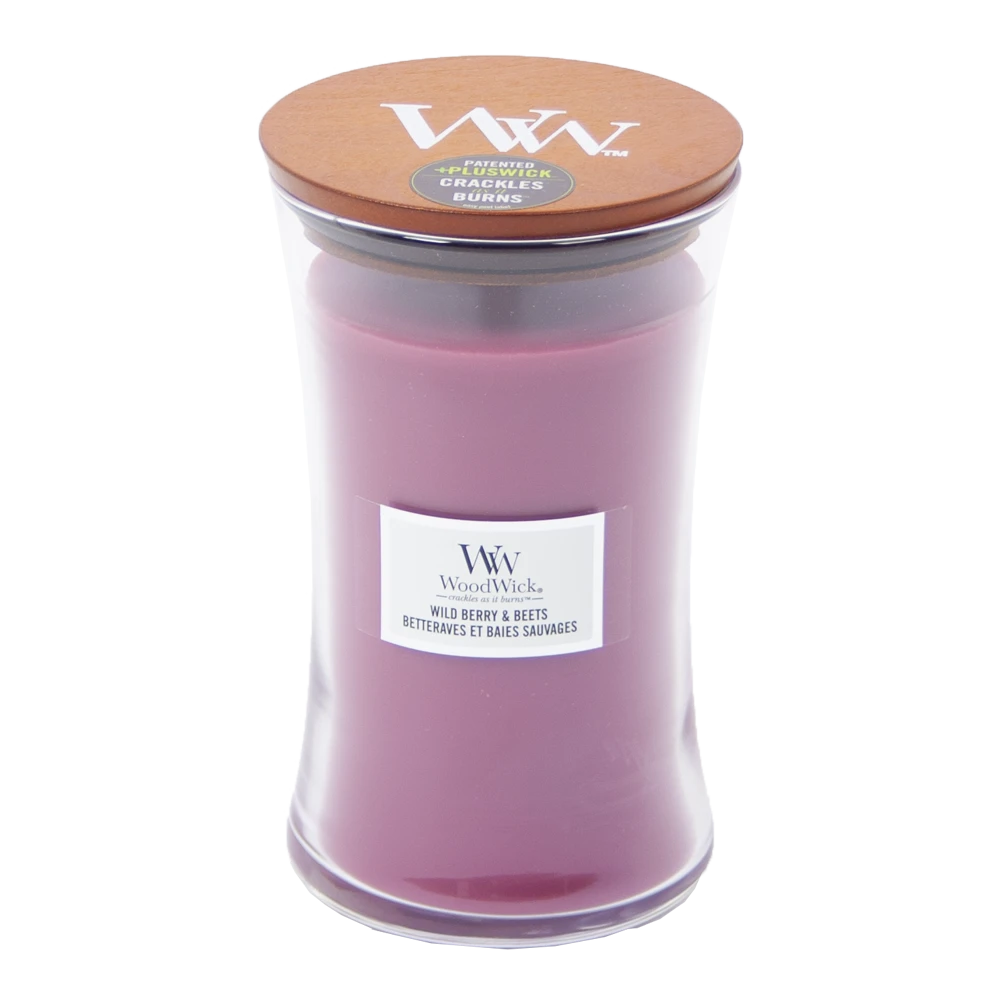 Woodwick Wild Berry & Beets Large Candle - Geurkaars 3 Woodwick Wild Berry & Beets Large Candle - Geurkaars